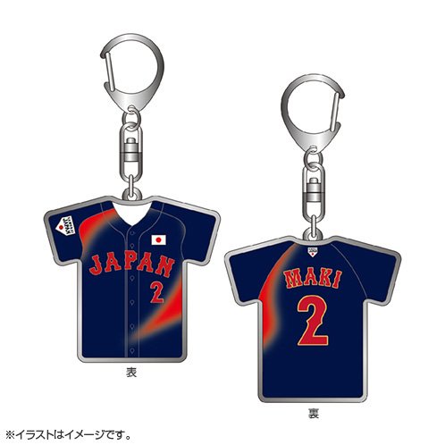 2025年11月侍ジャパン選手名入りユニホームキーホルダー（ビジター） 2