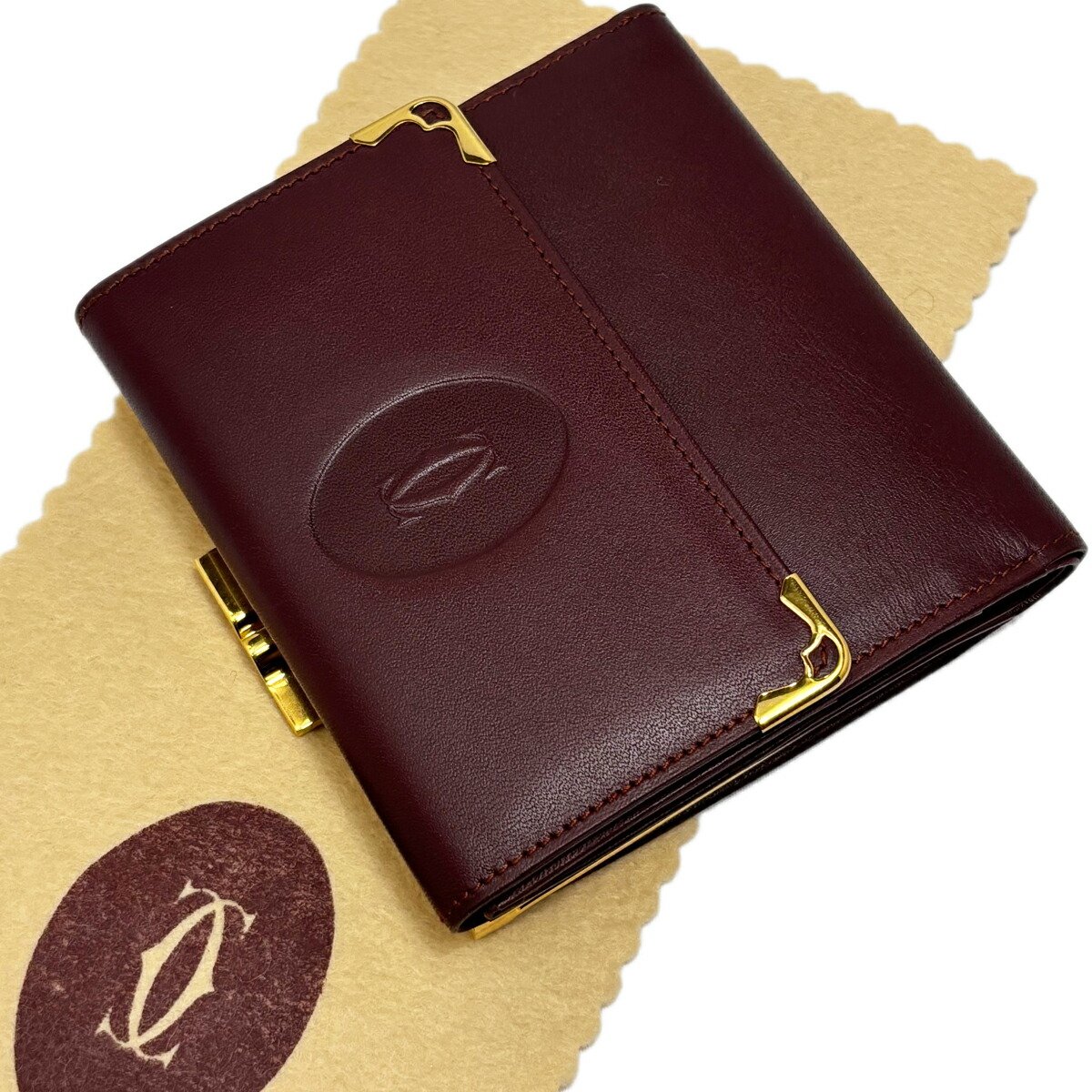 楽天市場】【中古】 カルティエ マストドゥカルティエ がま口 財布