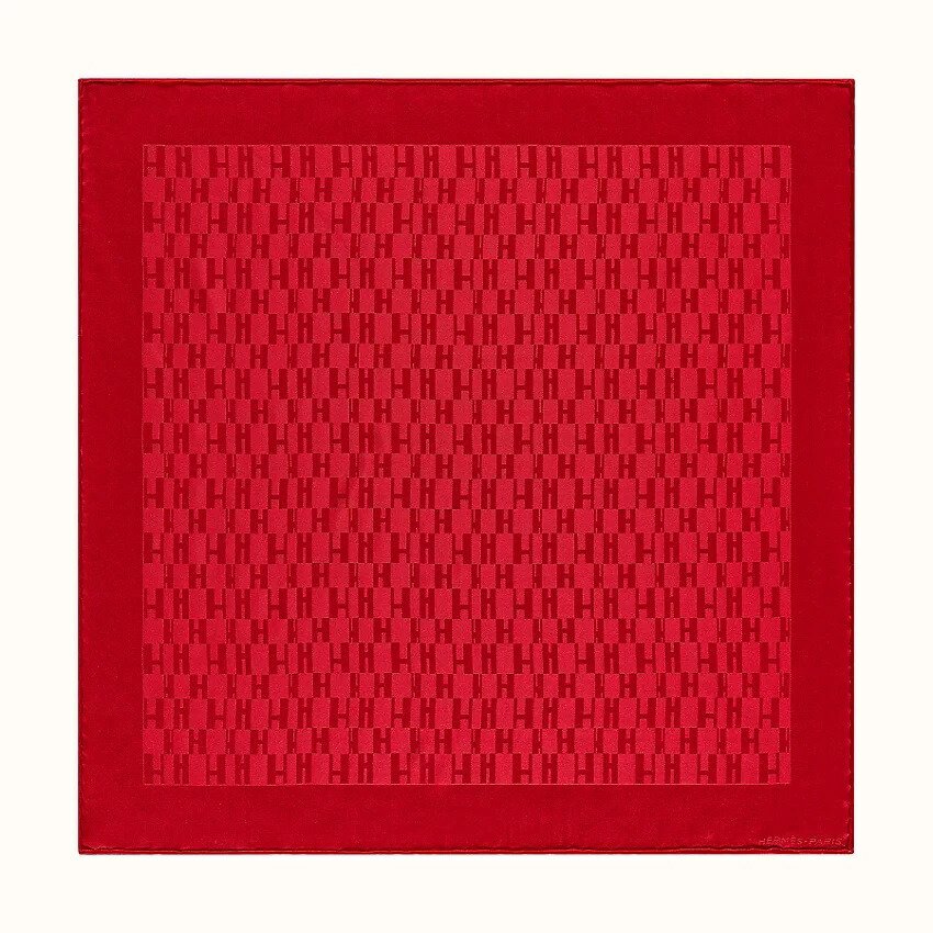 楽天市場】HERMES エルメス ポケットチーフ ジャガードH柄シルク