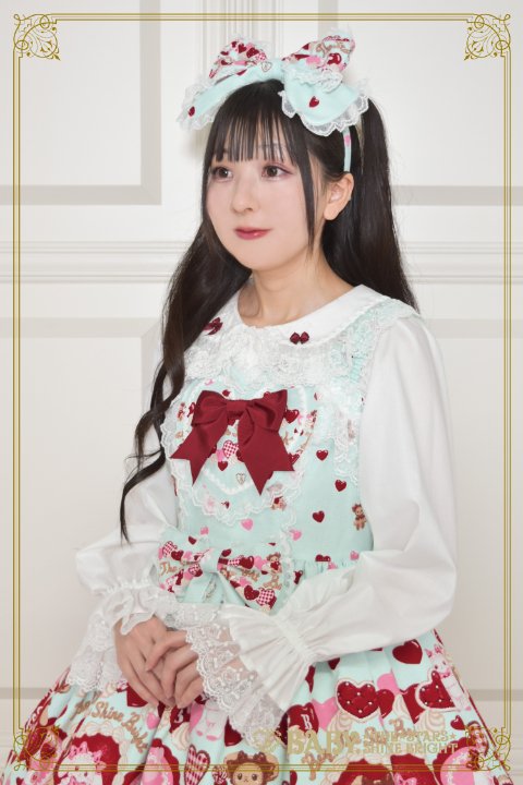 通販限定「くみゃちゃんのSweet Baby Love Heart柄ジャンパースカート