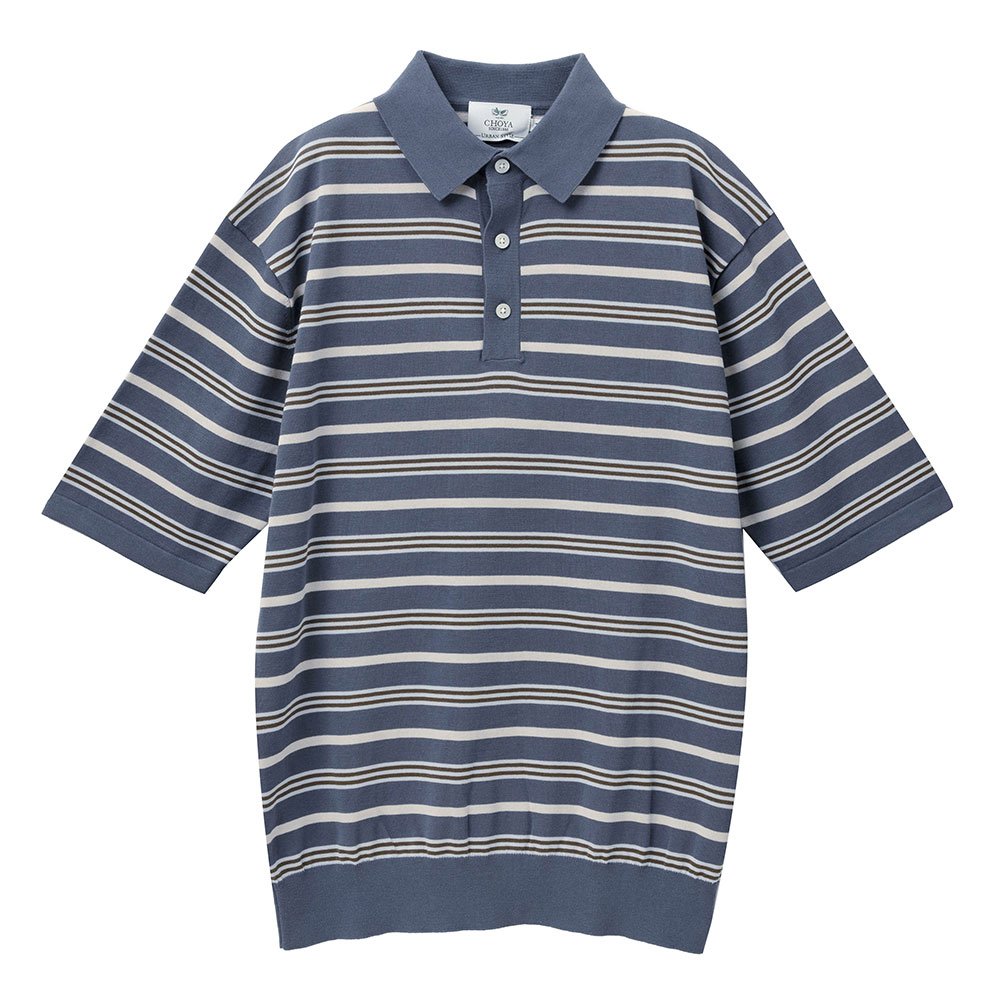 ニットシャツ CHOYA URBAN STYLE ニット 鹿の子ニット 半袖 ポロシャツ