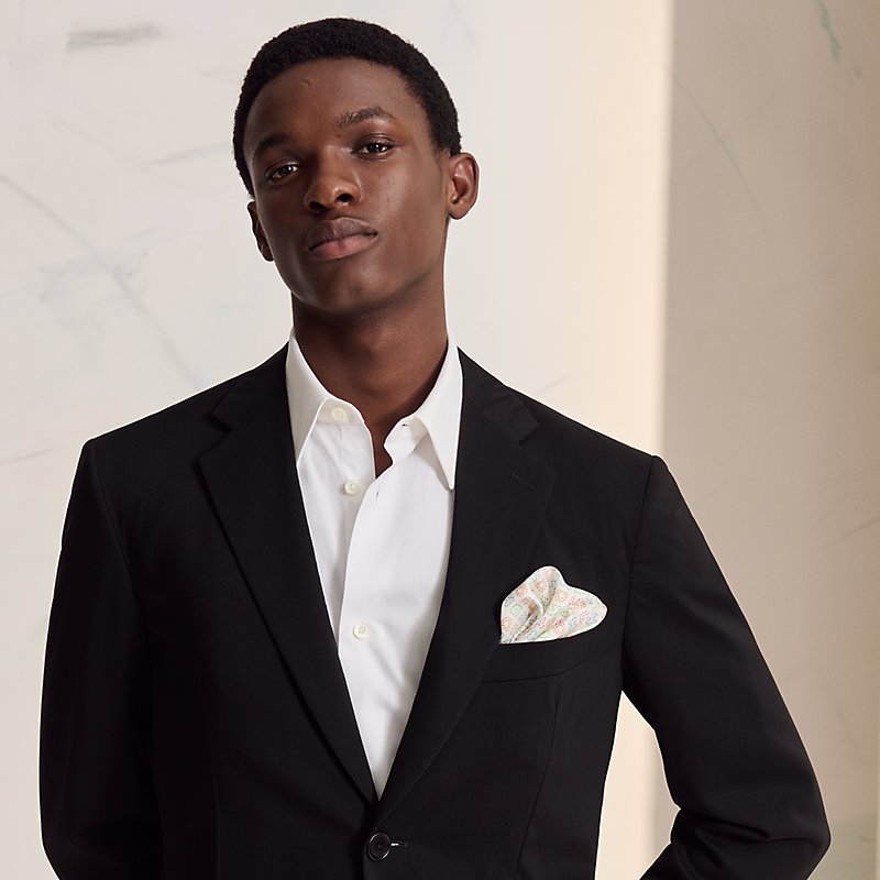 ポケットチーフ ヴィンテージシルク 42 cm 《クチュール・セリエ