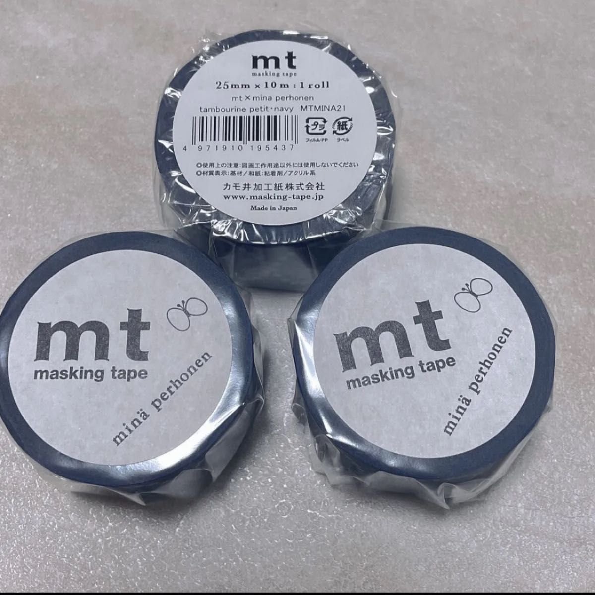 新品 3個セット ミナペルホネン マスキングテープ カモ井加工紙 mt