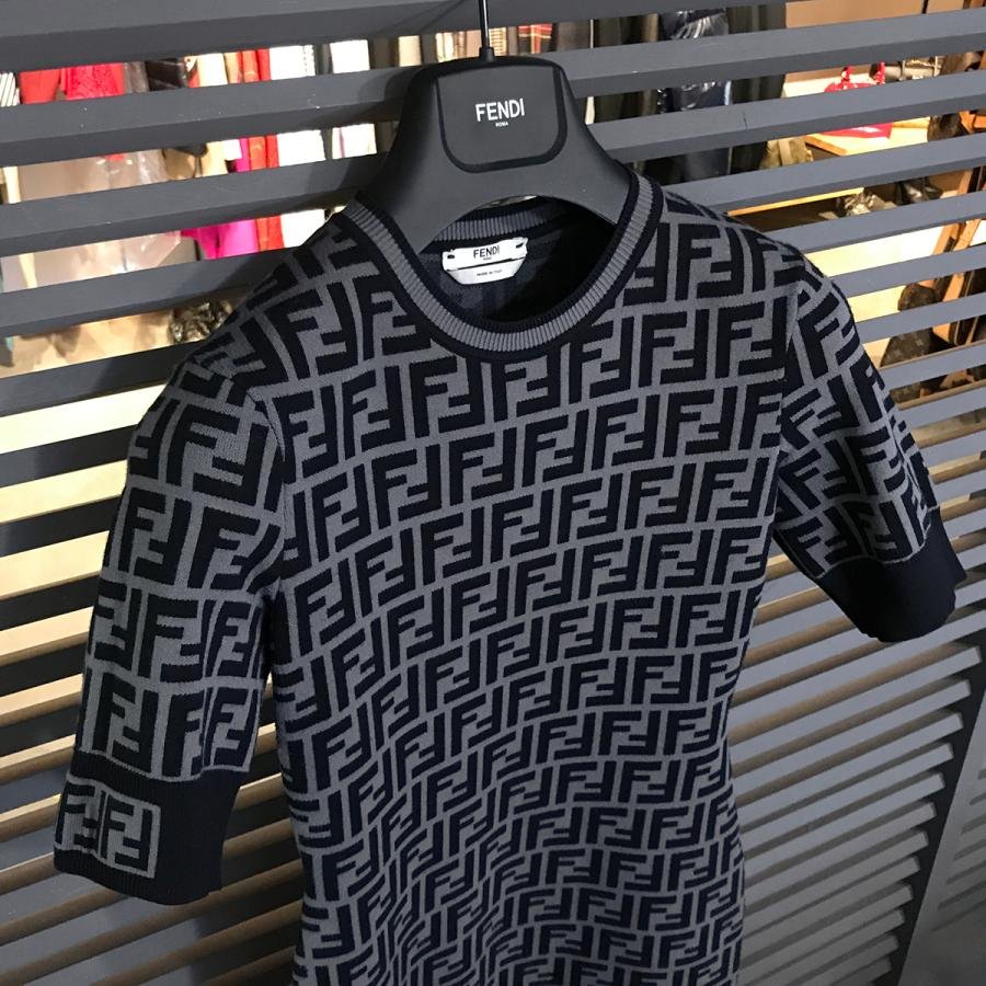 FENDI（フェンディ） 【超美品】フェンディ FF柄 ズッカ柄 半袖 ニット