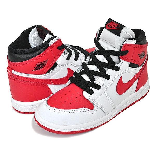 エア ジョーダン 1 NIKE JORDAN HI OG (TD) white/university red