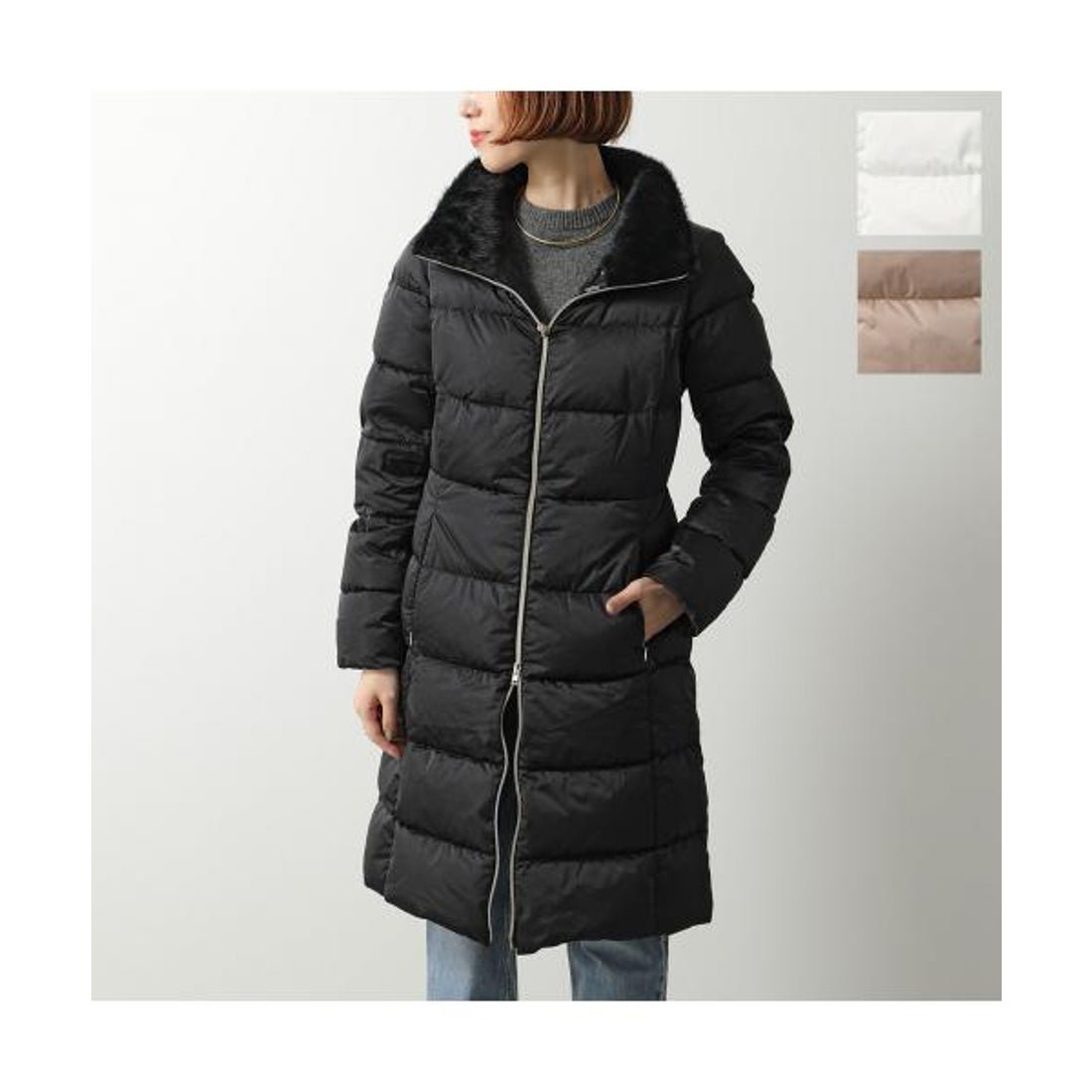 ヘルノ HERNO HERNO ダウンコート PI002124D 12170Z フェイクファー