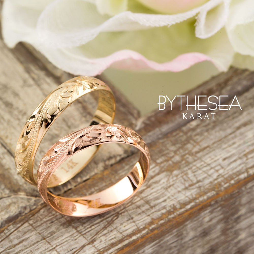 ハワイアンジュエリー ハワイアンジュエリー K14ゴールド バレル ペア