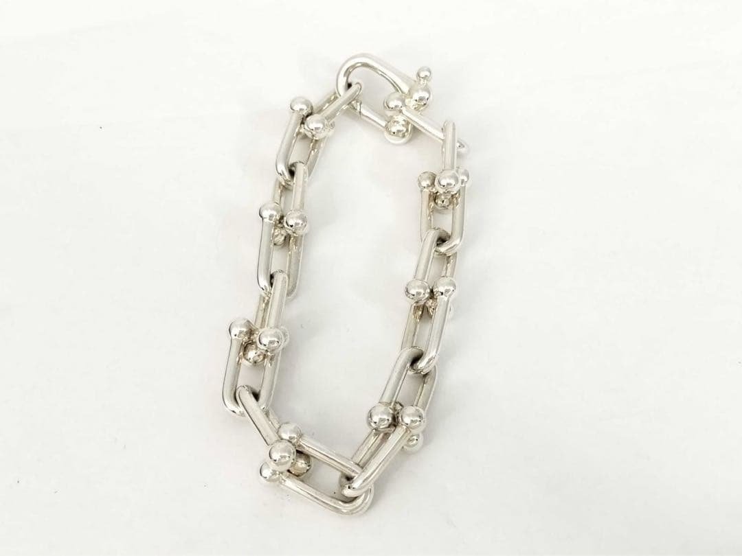 Tiffanyハードウェアリンクブレスレットラージ SV925 15コマ Tiffany ハードウェア ブレスレット ラージリンク 15コマ 14コマ