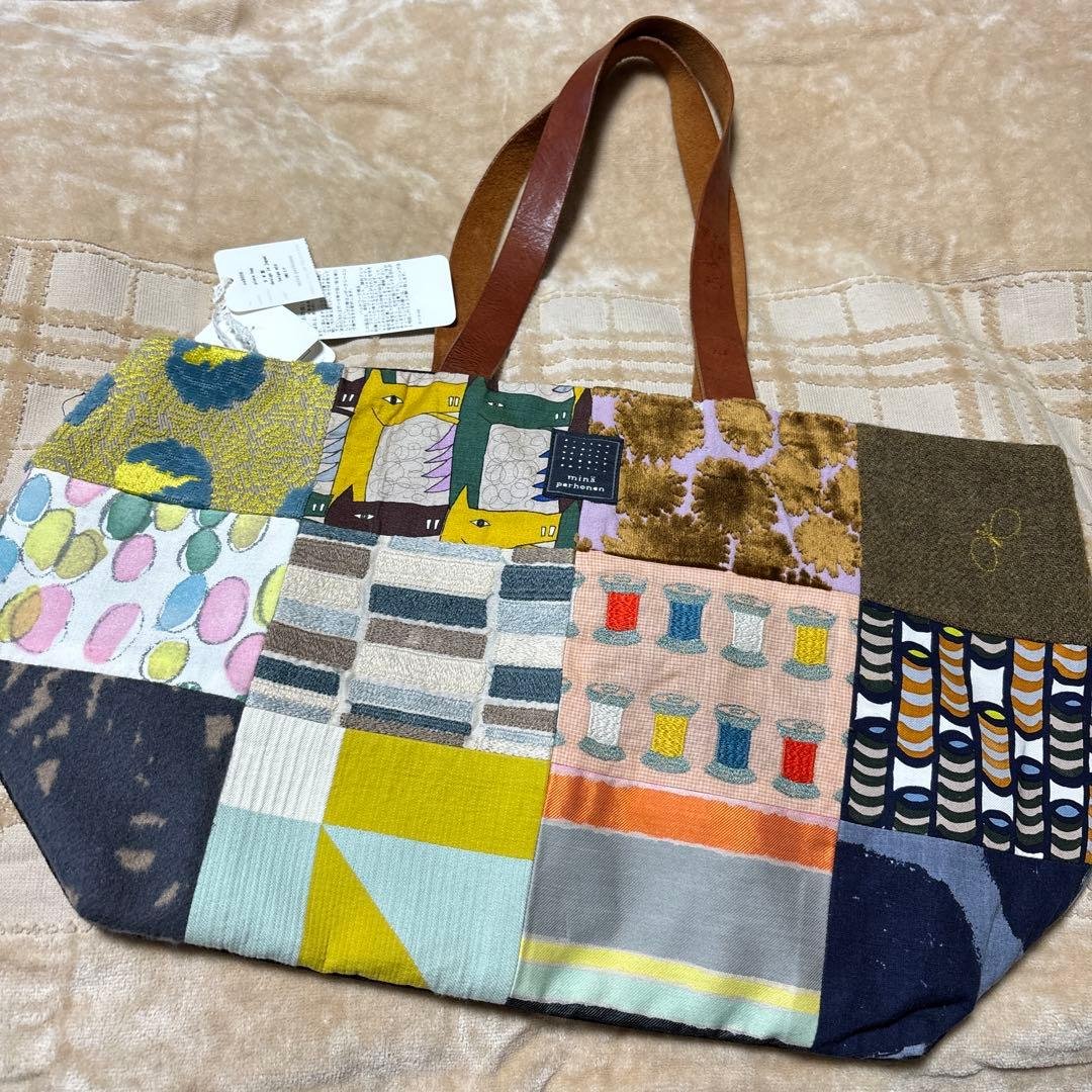 ミナ ペルホネン　ピースバッグ　パッチワーク トートバッグ　新品未使用　自宅保管 mina perhonen（ミナペルホネン） *piece bag ピースバッグ*かばん